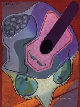 violín con frutas 1924 Juan Gris Pinturas al óleo
